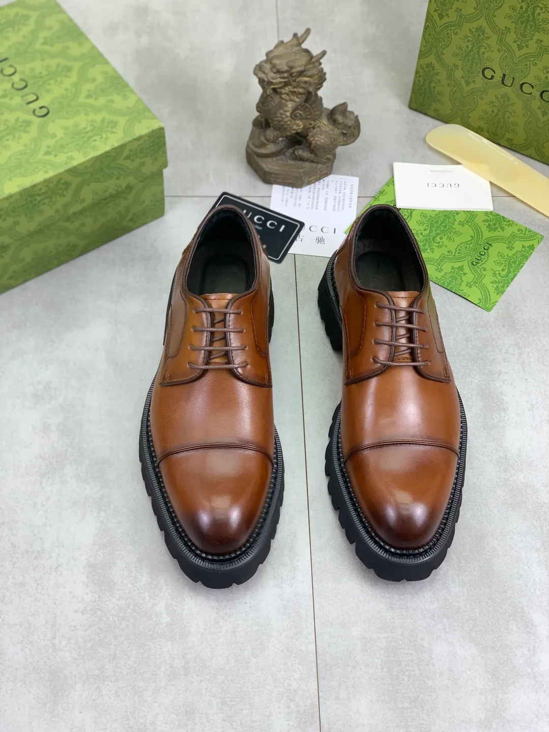 Men's Men's Shoes 💰P580 [New Style] 💰💎💎💎 [Gucci] GUCCI high-end men's formal business leather shoes, original order 1:1! Original imported high-end calfskin, original metal buckle, imported first-layer pigskin lining for feet, original high-end outsole, men's shoe size: 38-44
